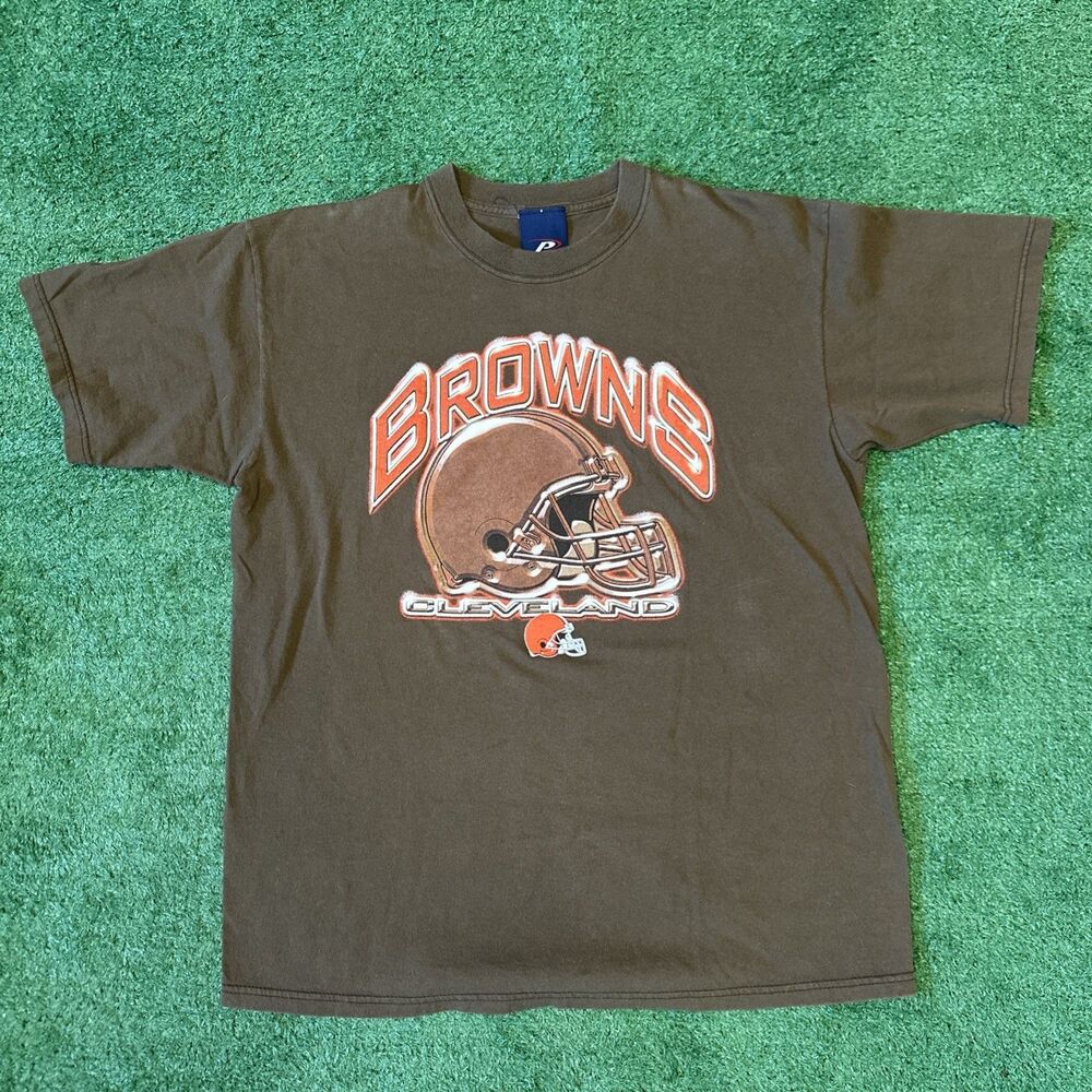 Vintage Pro Player Cleveland Browns Shirt Men’s Large Orange NFL Made In USA 90s